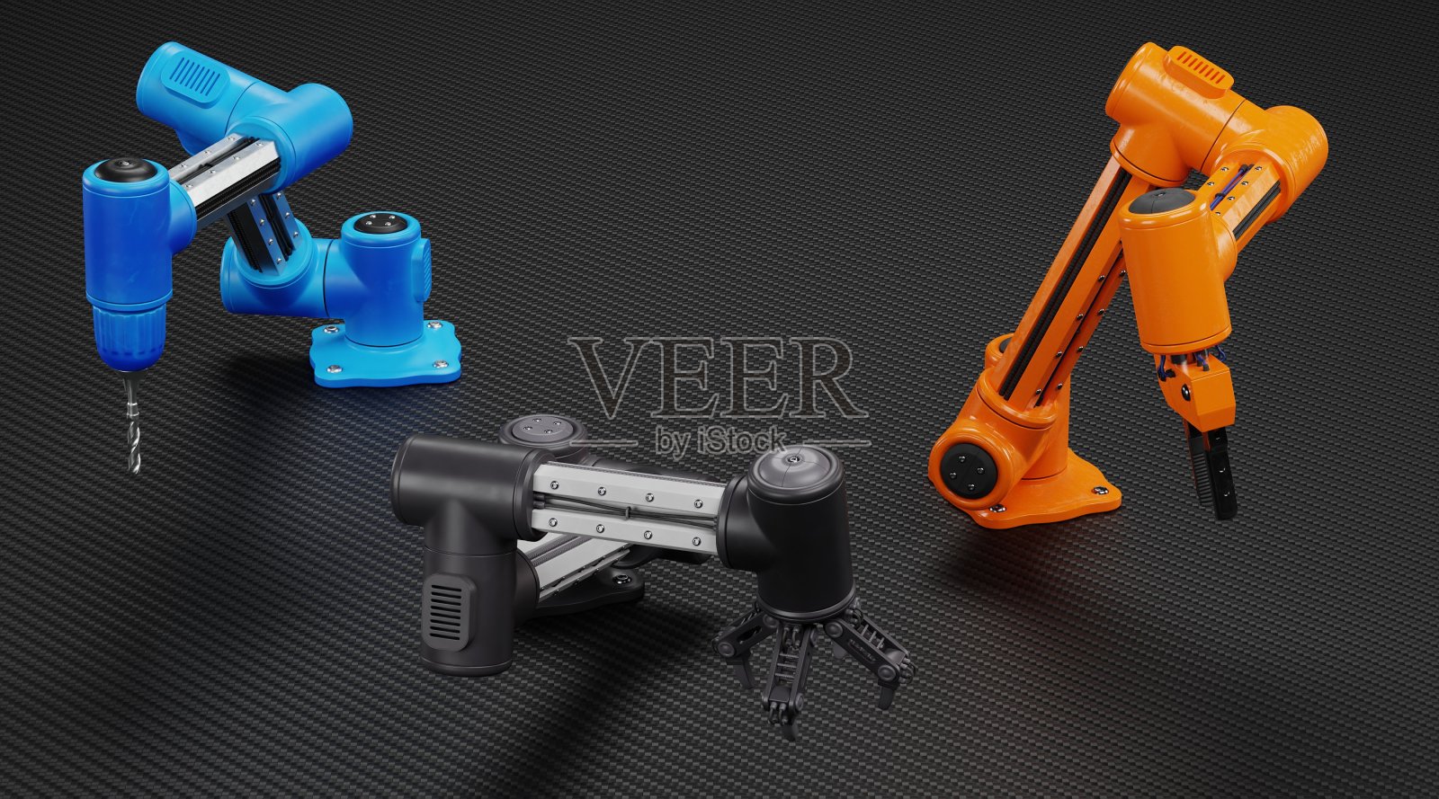 机器人手臂的逼真3D渲染照片摄影图片