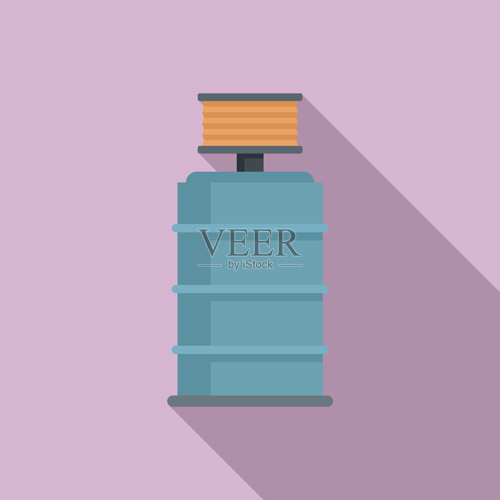 酿酒师桶图标平风格插画图片素材