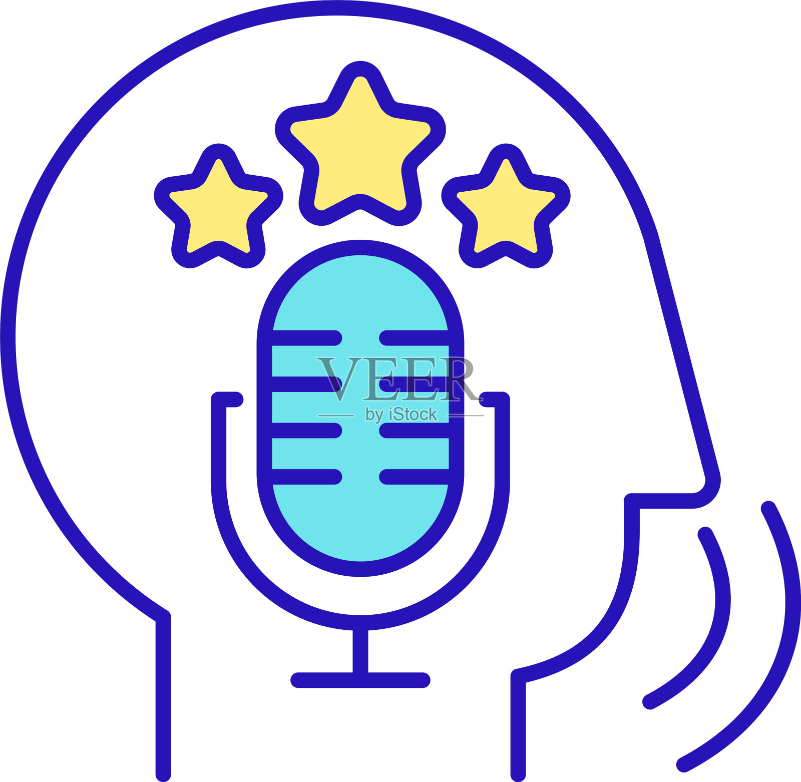 流利的扬声器RGB颜色图标设计元素图片