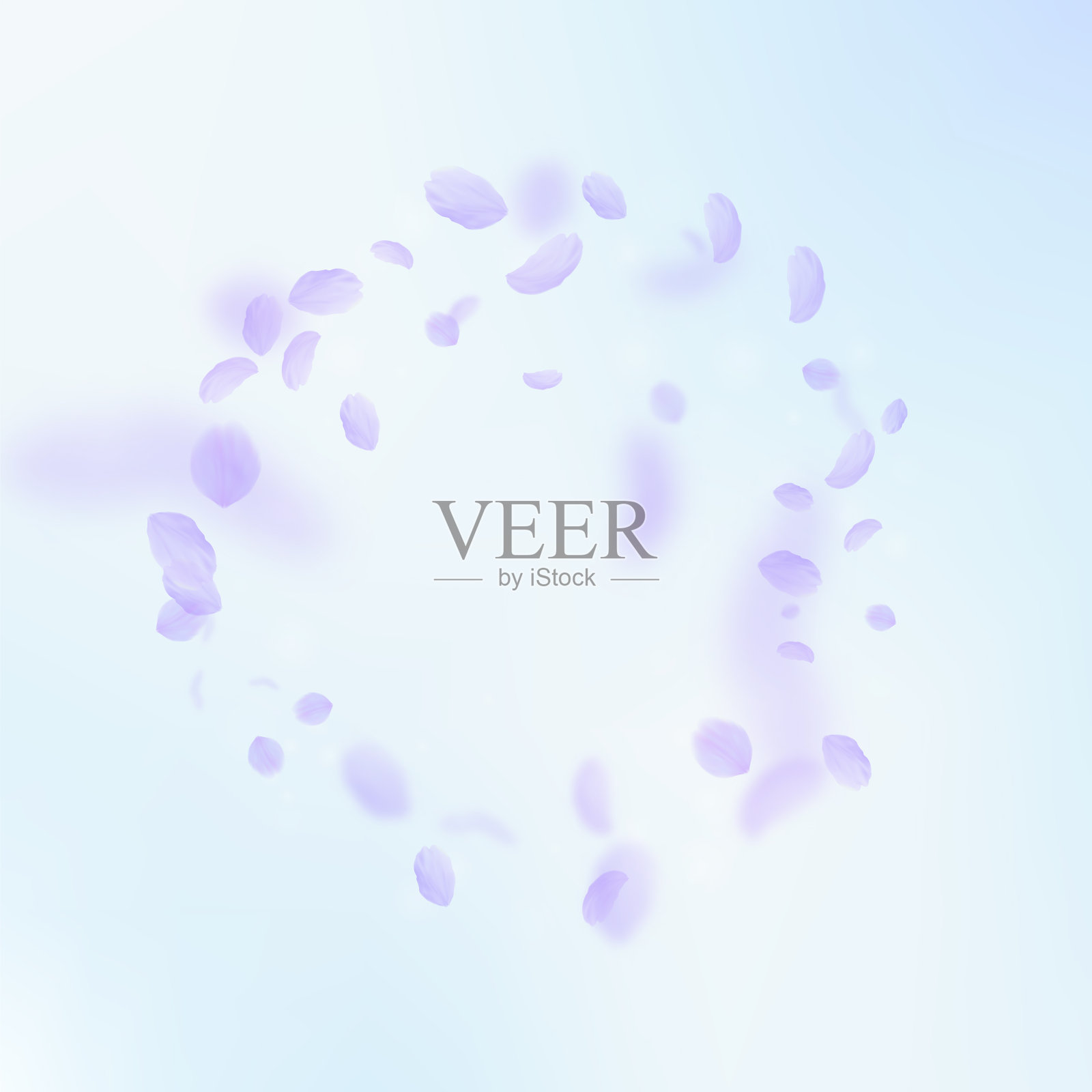 7、紫花瓣落罗马无敌插画图片素材