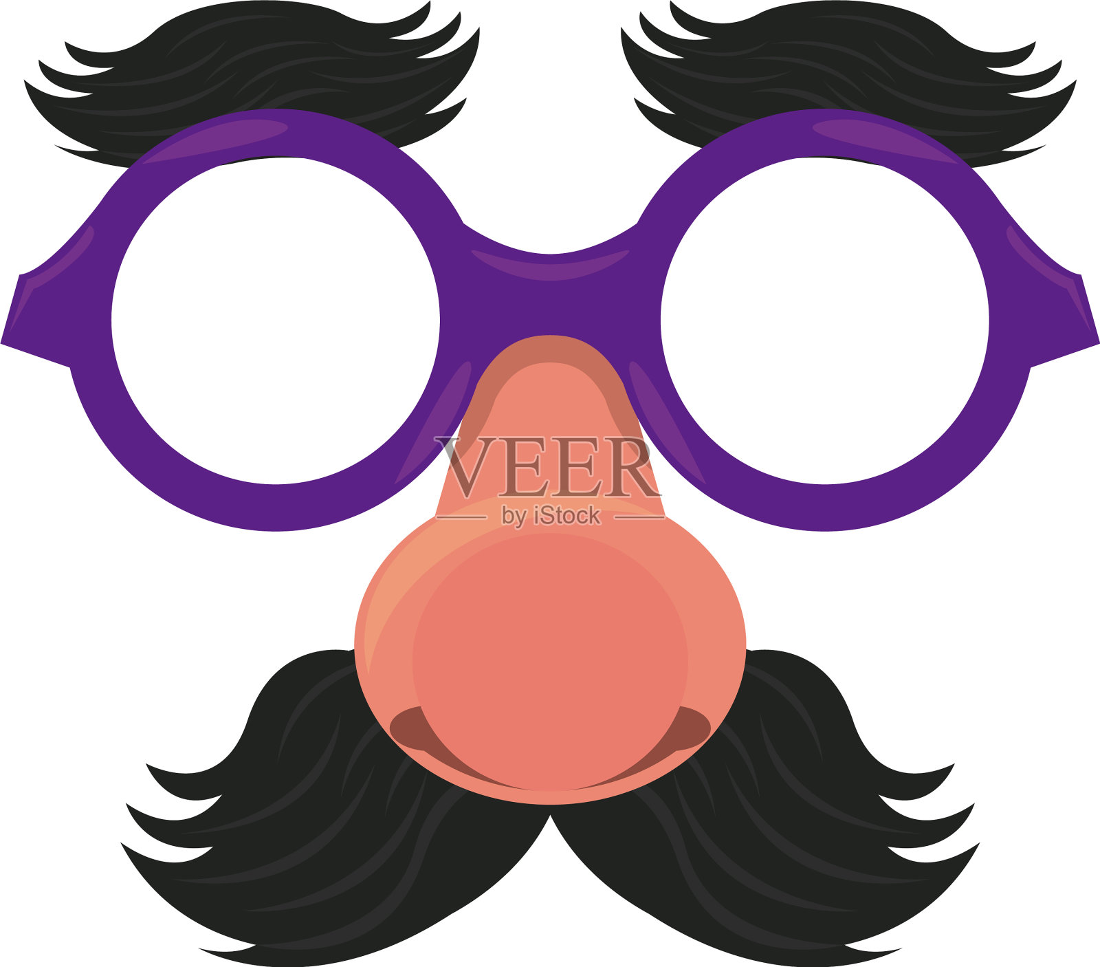 搞笑面具配件愚人节插画图片素材