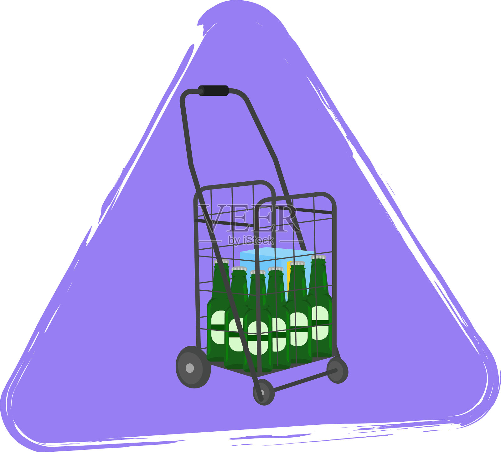 孤立的汽车饮料杂货插画图片素材