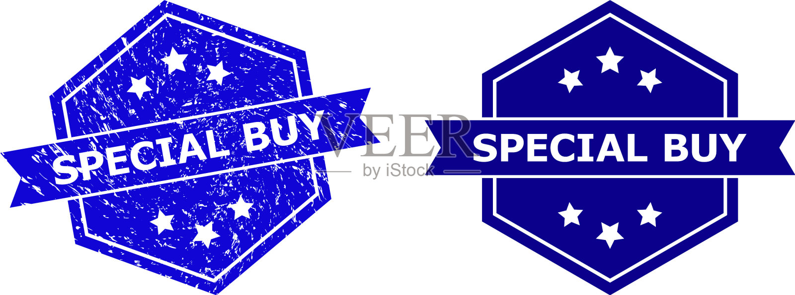 六角形特殊购买水印与不洁风格设计元素图片