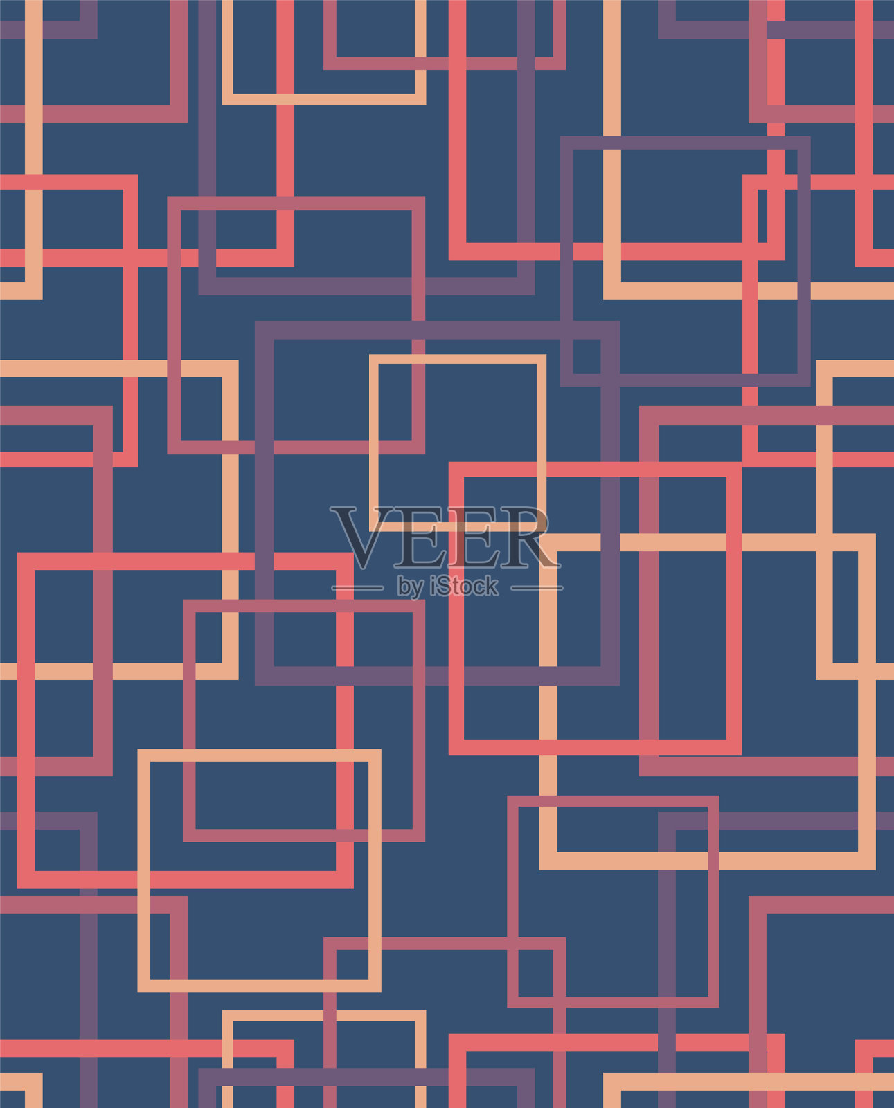 床单设计与图案重叠插画图片素材