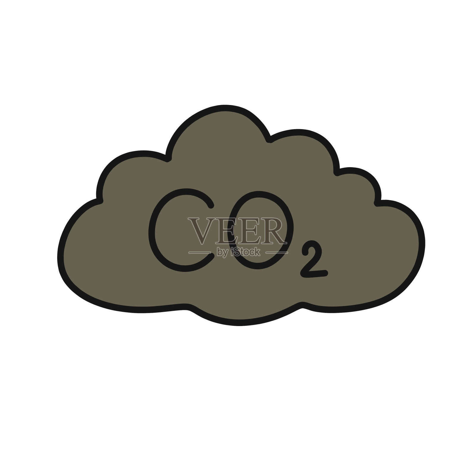 二氧化碳图标颜色插画图片素材