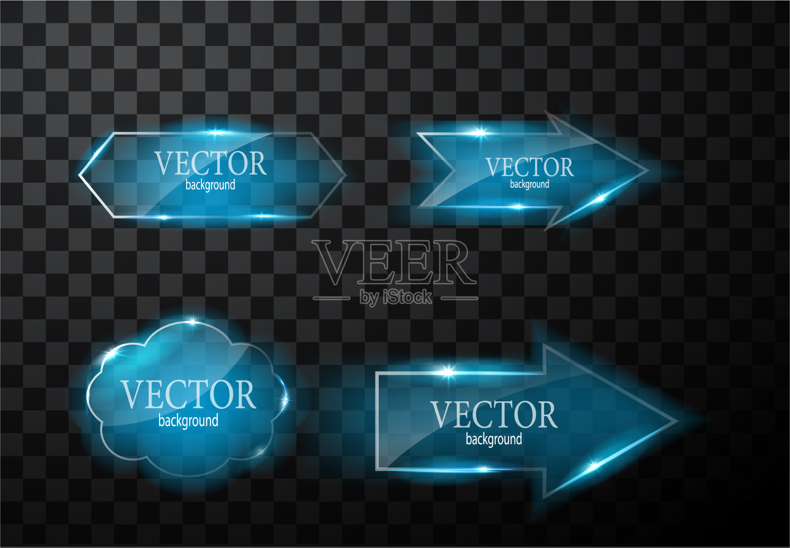 玻璃按钮平面易于编辑插画图片素材