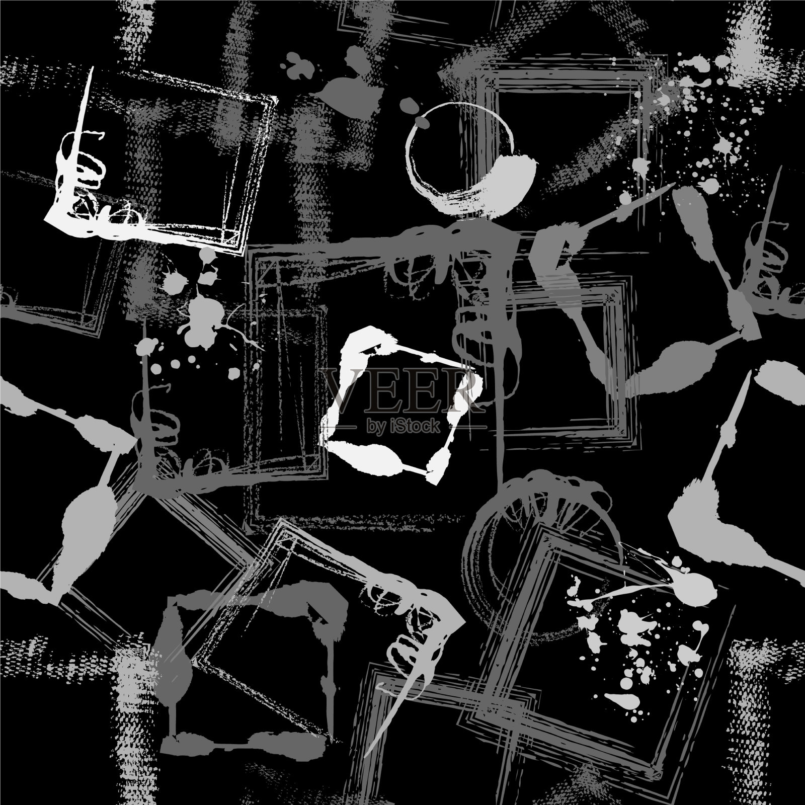 纹理grunge无缝图案几何插画图片素材