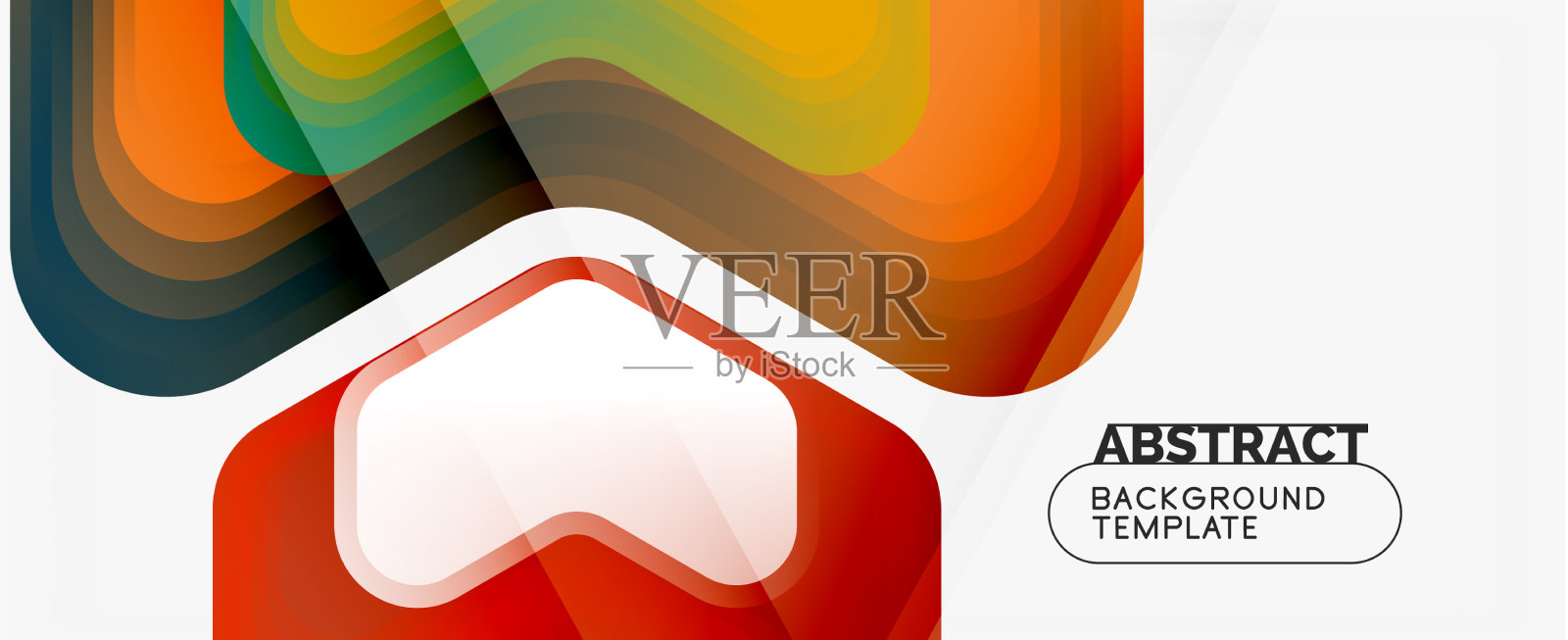 三维箭头几何构成抽象插画图片素材