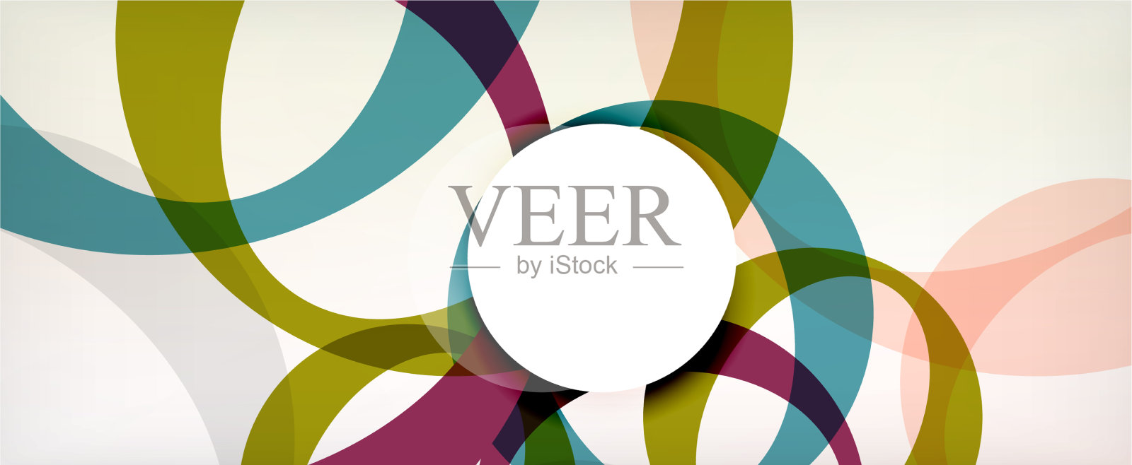 环形几何形状o字母重复插画图片素材