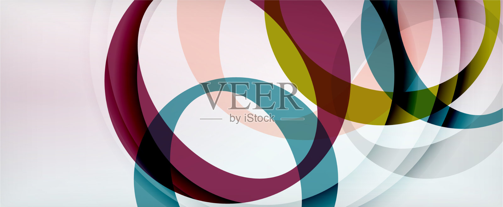 环形几何形状o字母重复插画图片素材