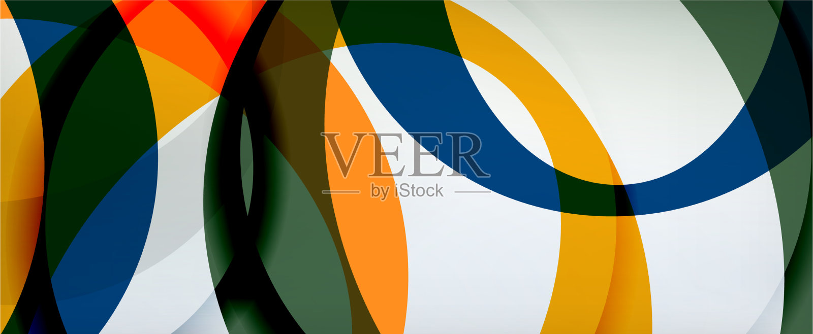 环形几何形状o字母重复插画图片素材