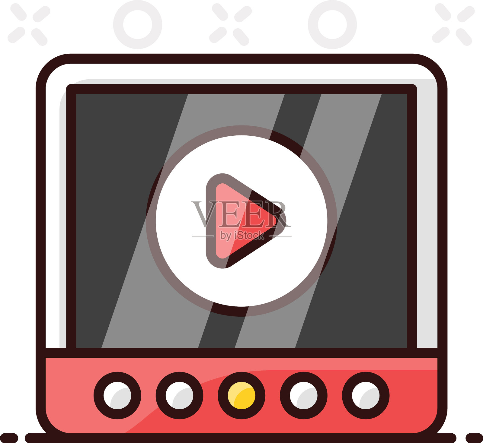 流媒体视频插画图片素材