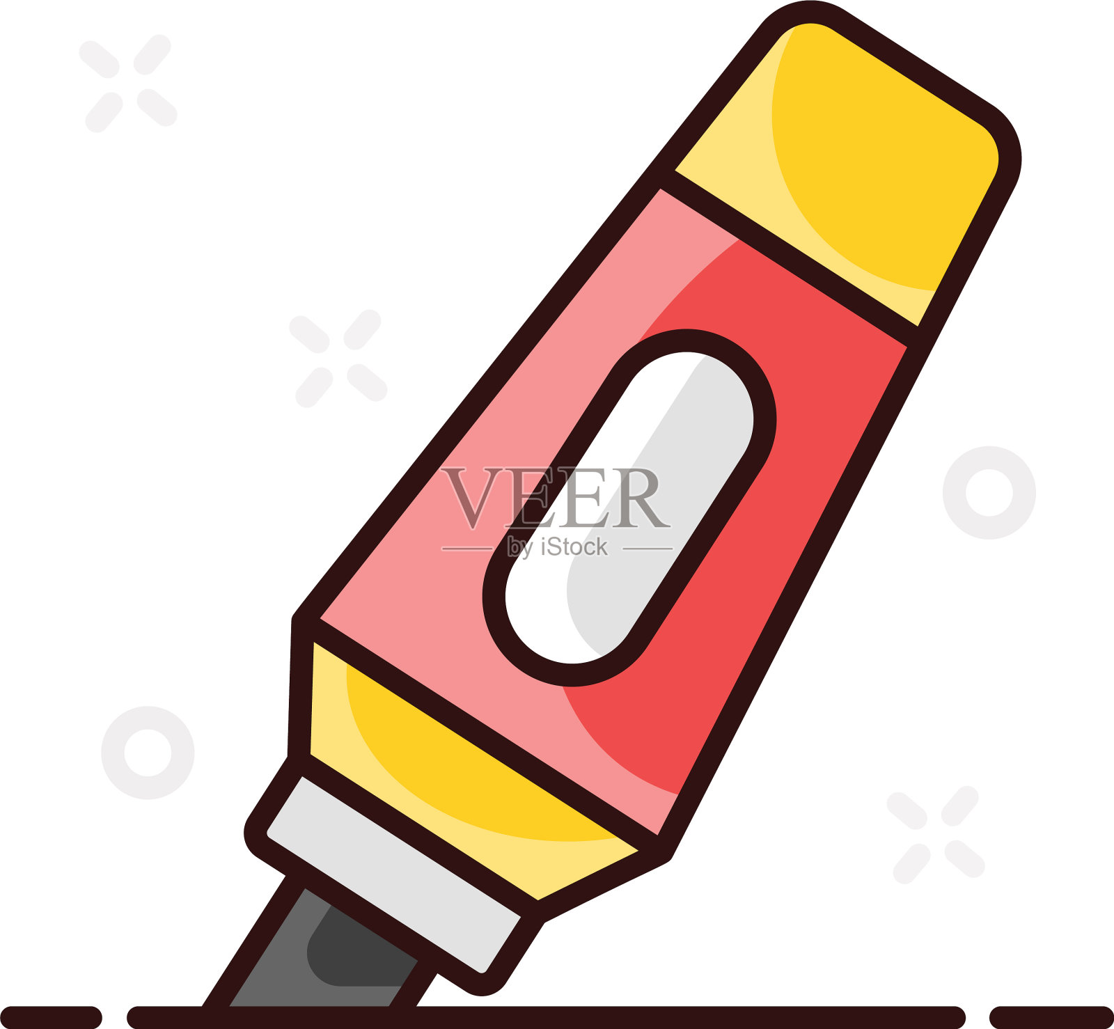 萤光笔设计元素图片