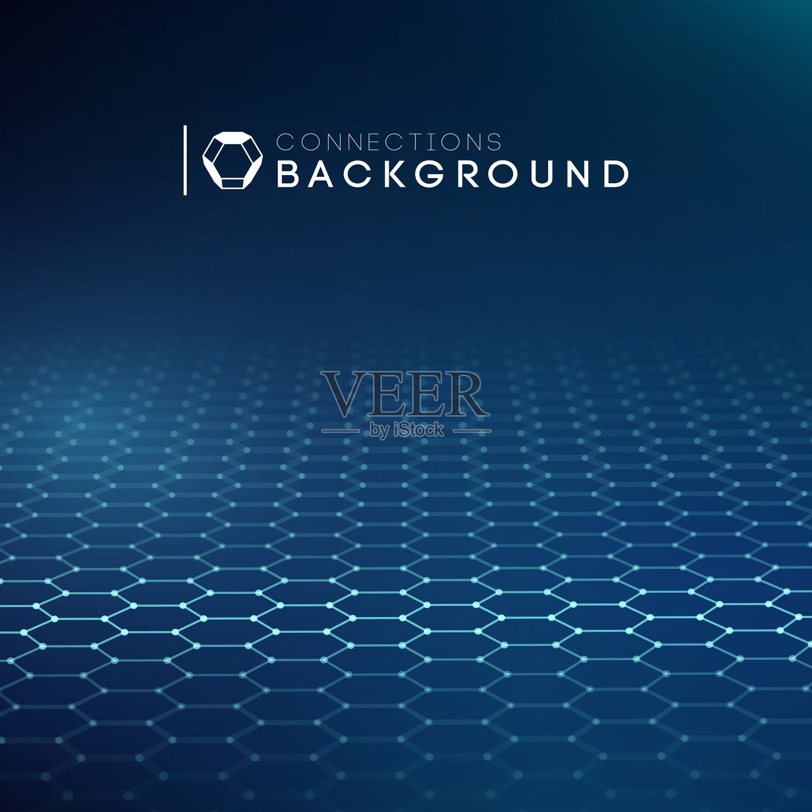 网络连接概念黑色背景插画图片素材