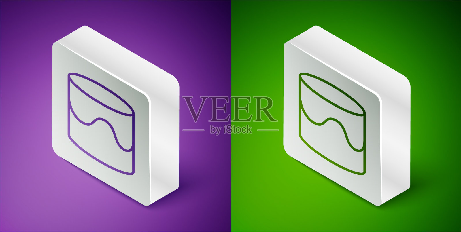 等距线蛋糕图标孤立在紫色和图标素材