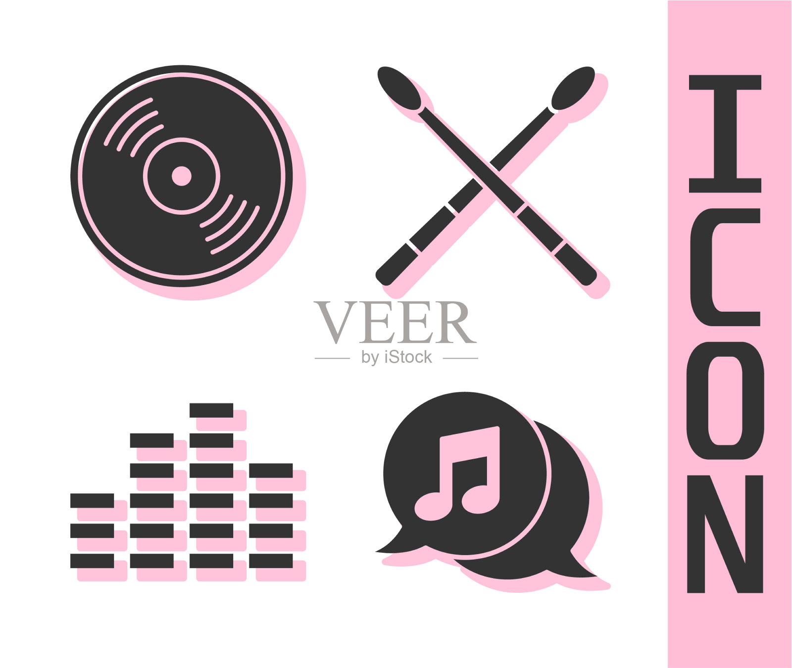 在语音气泡唱片中设置音符图标素材