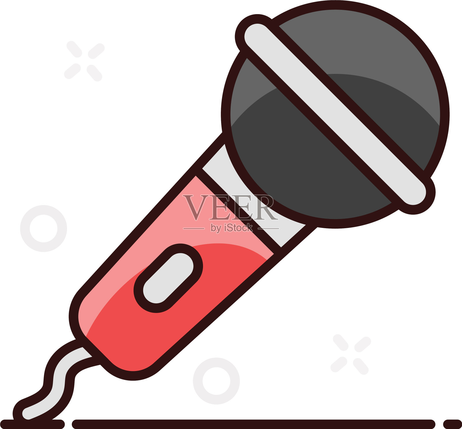 麦克风唱歌插画图片素材