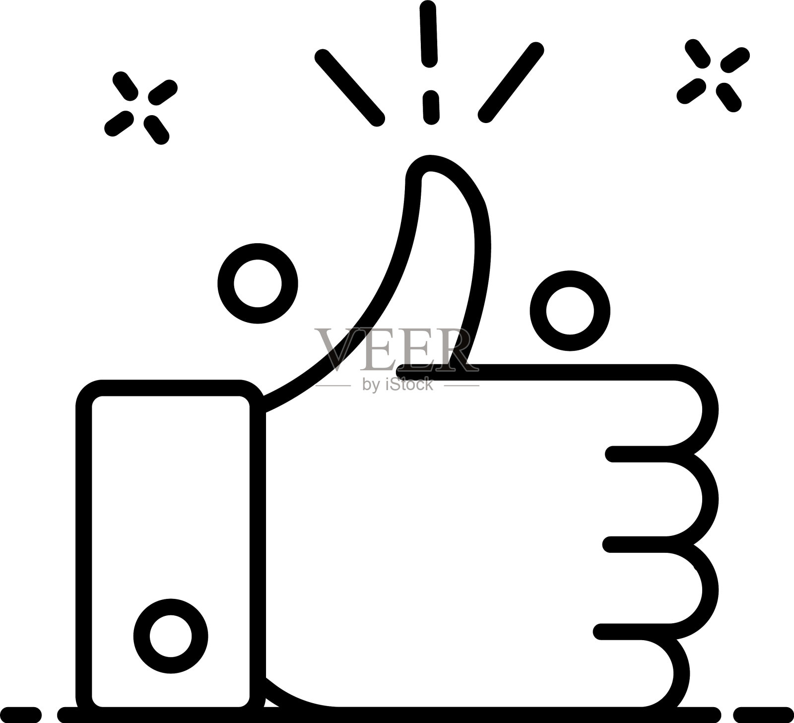 竖起大拇指插画图片素材