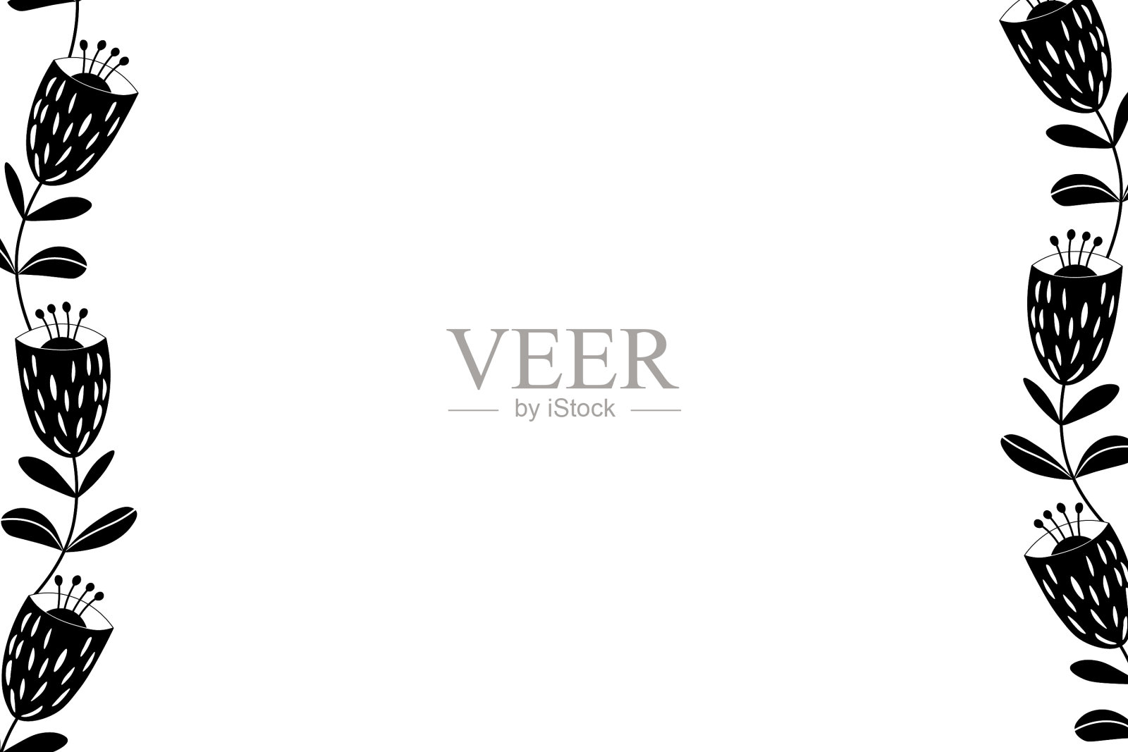 基于传统民间艺术的花架插画图片素材