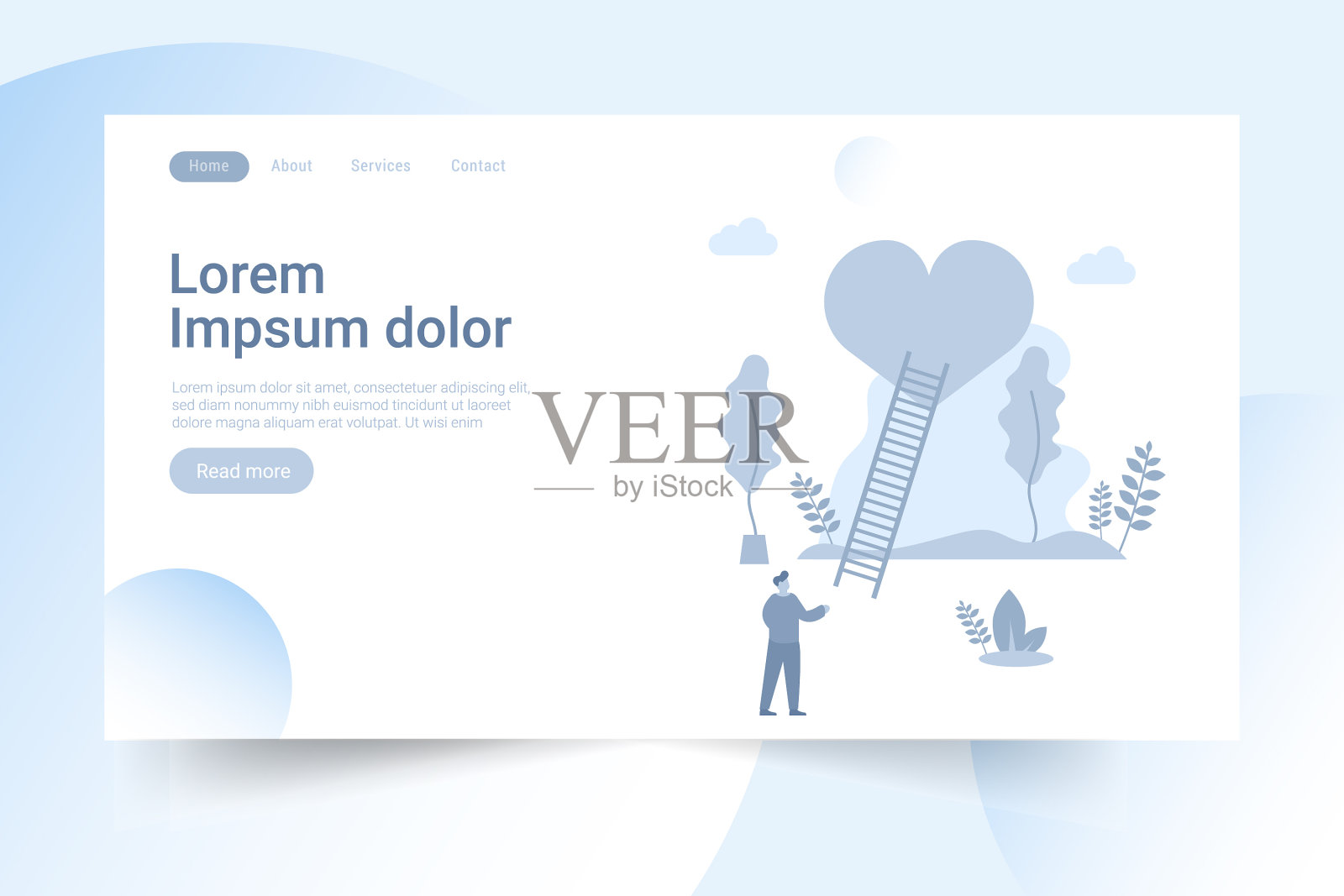 爱道以心旗理念插画图片素材