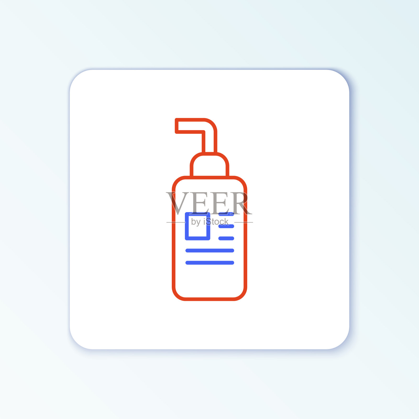 线霜或乳液化妆品管图标隔离图标素材