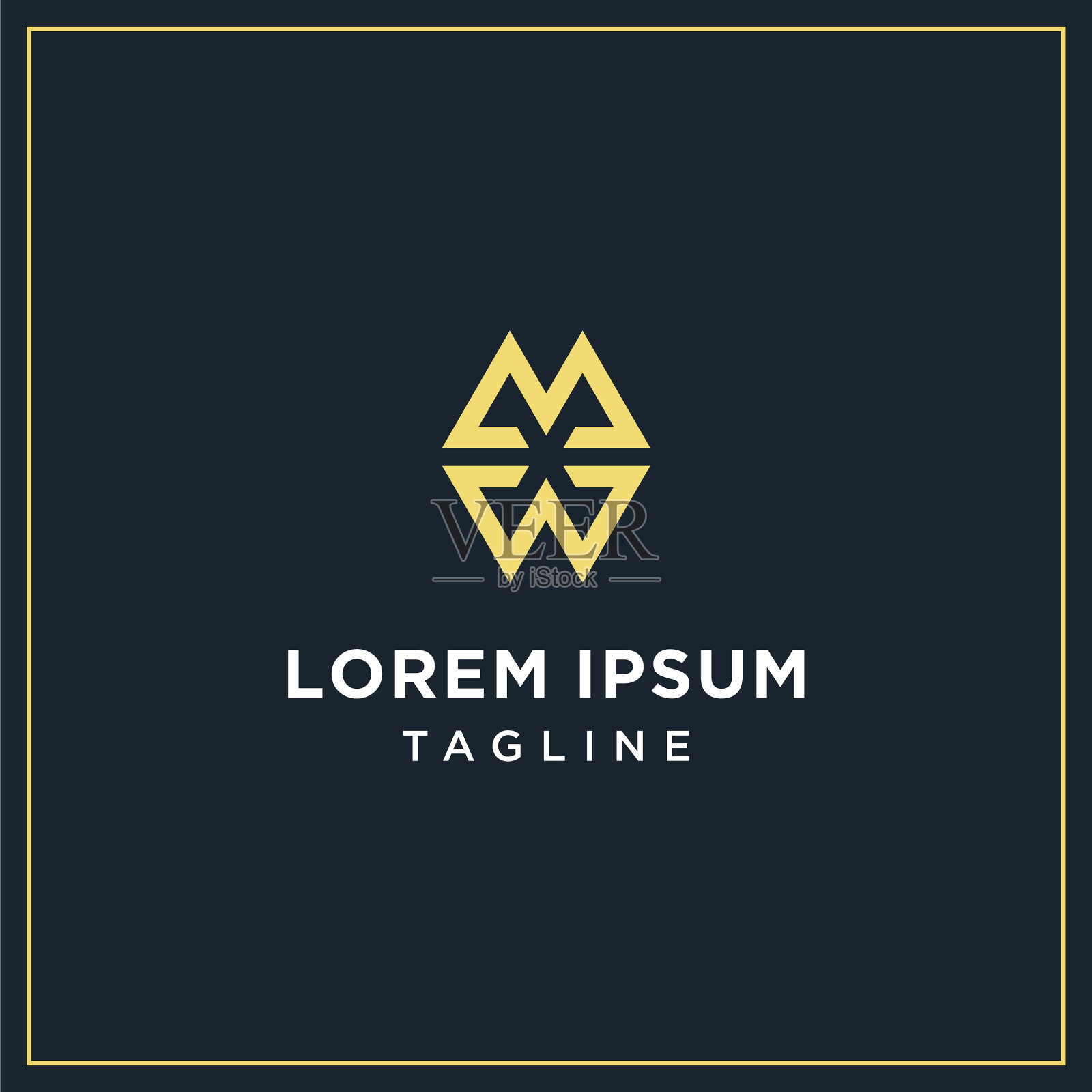 mw字母组合标志设计元素图片