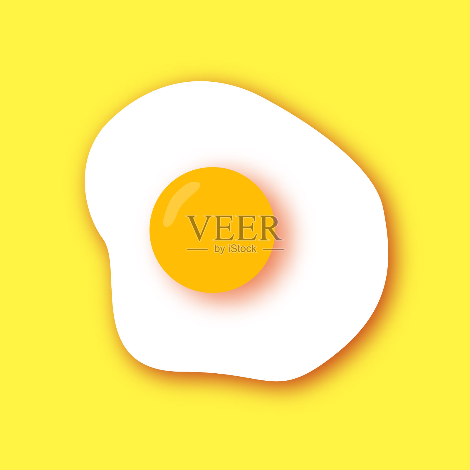 煎蛋卷剪纸风格的农产品插画图片素材