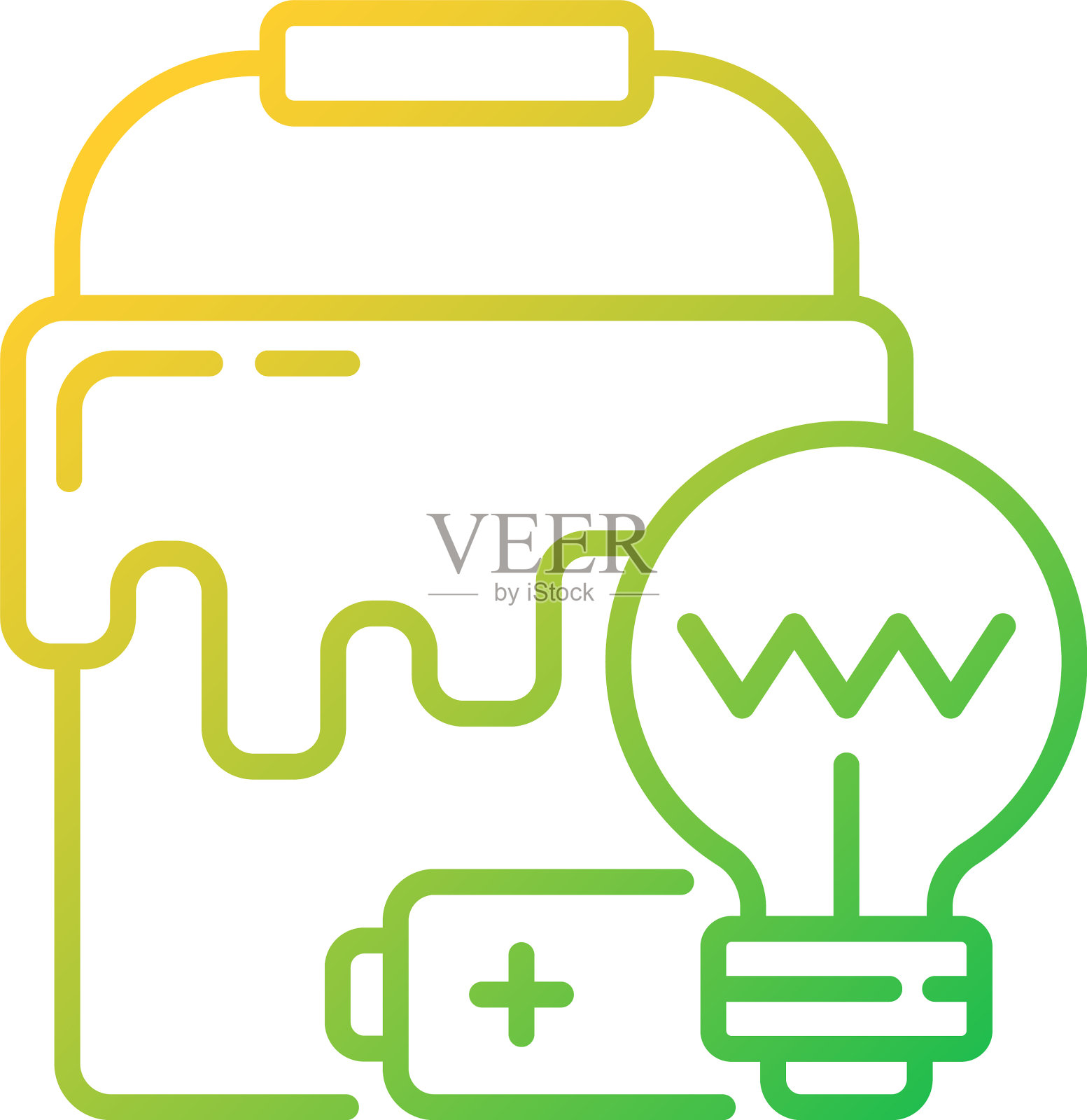 特殊废物梯度线性图标设计元素图片