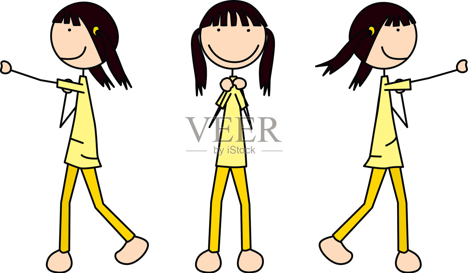 快乐的孩子练习设计元素图片