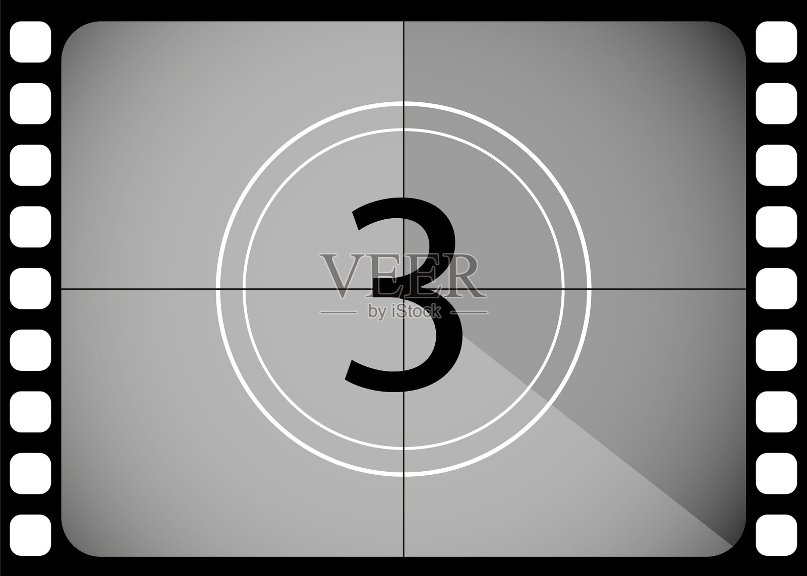 经典电影倒计时画面排在第三插画图片素材