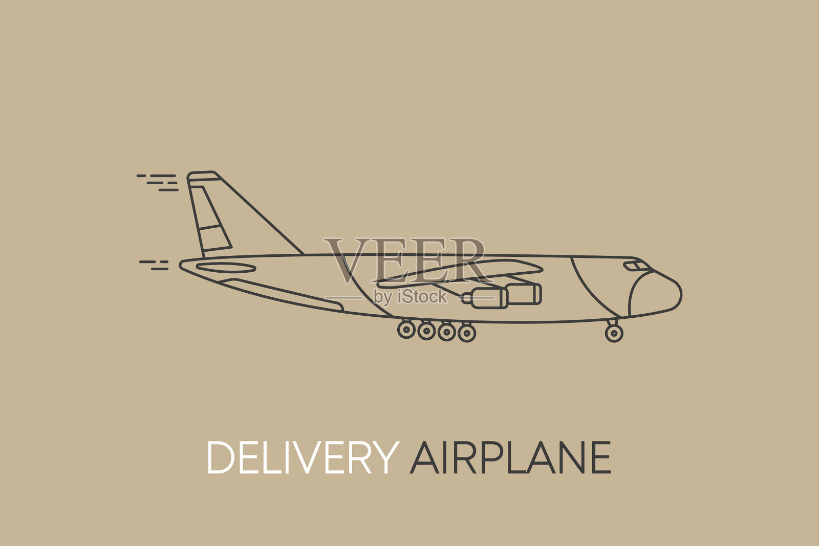 与交付船持平插画图片素材