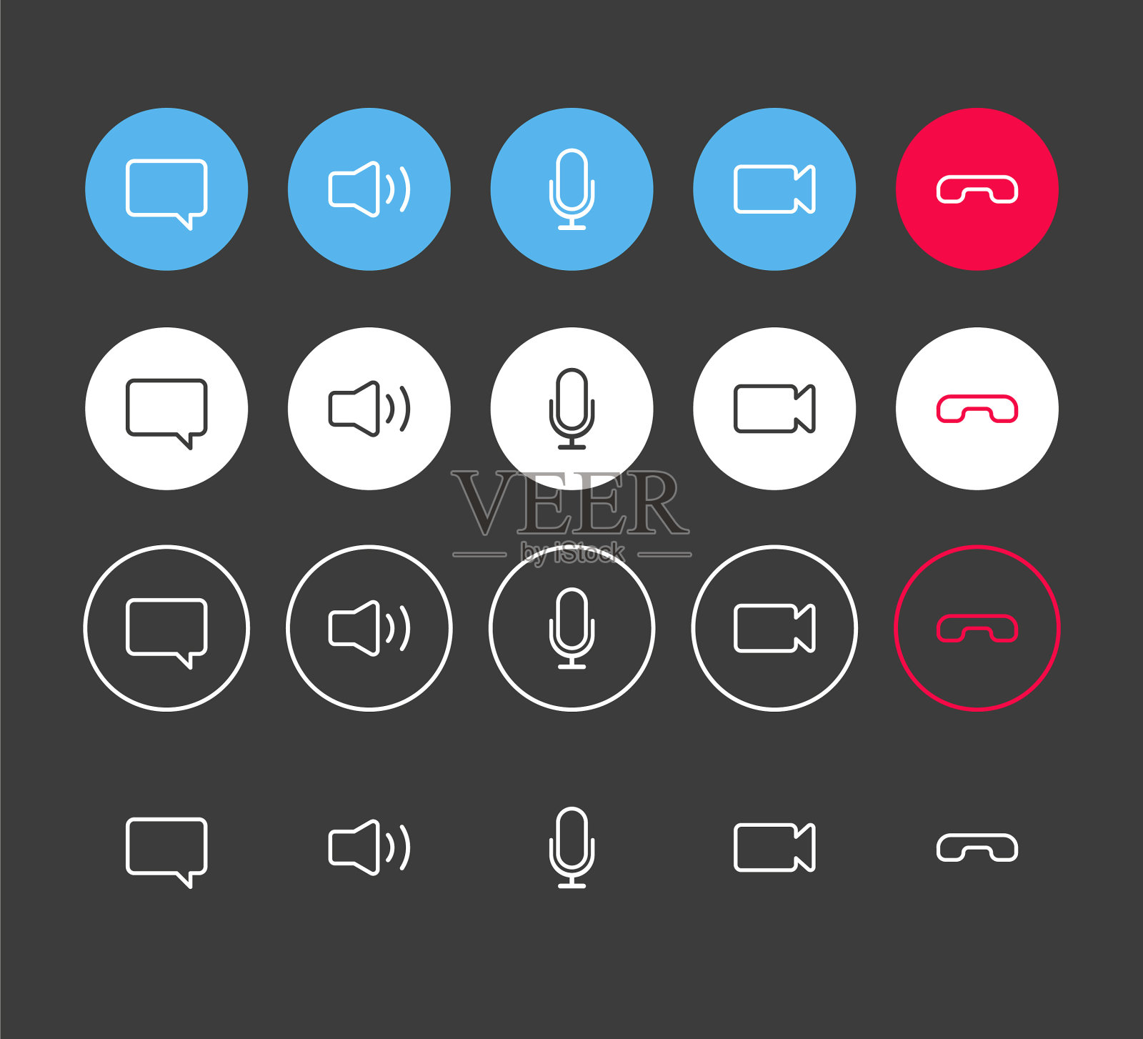 复古平黑色业务模板上的白色图标素材