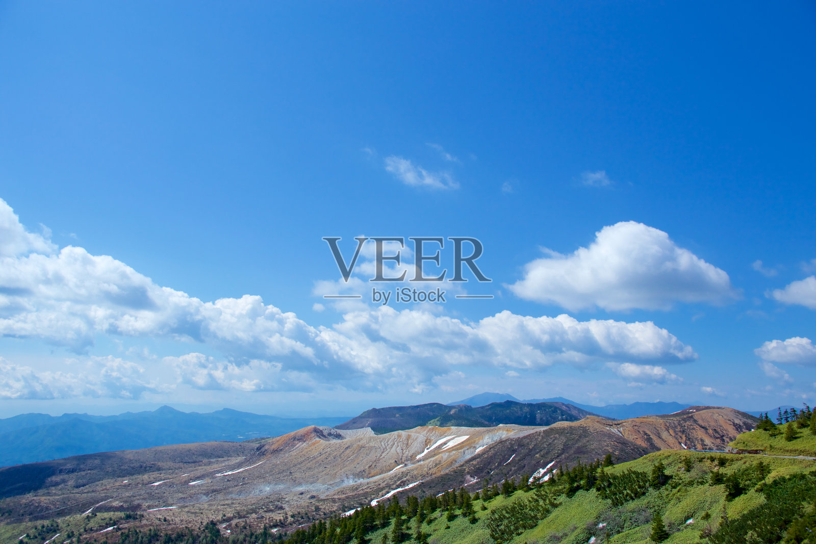 日本Shibu pass志贺高根的美丽景色。照片摄影图片