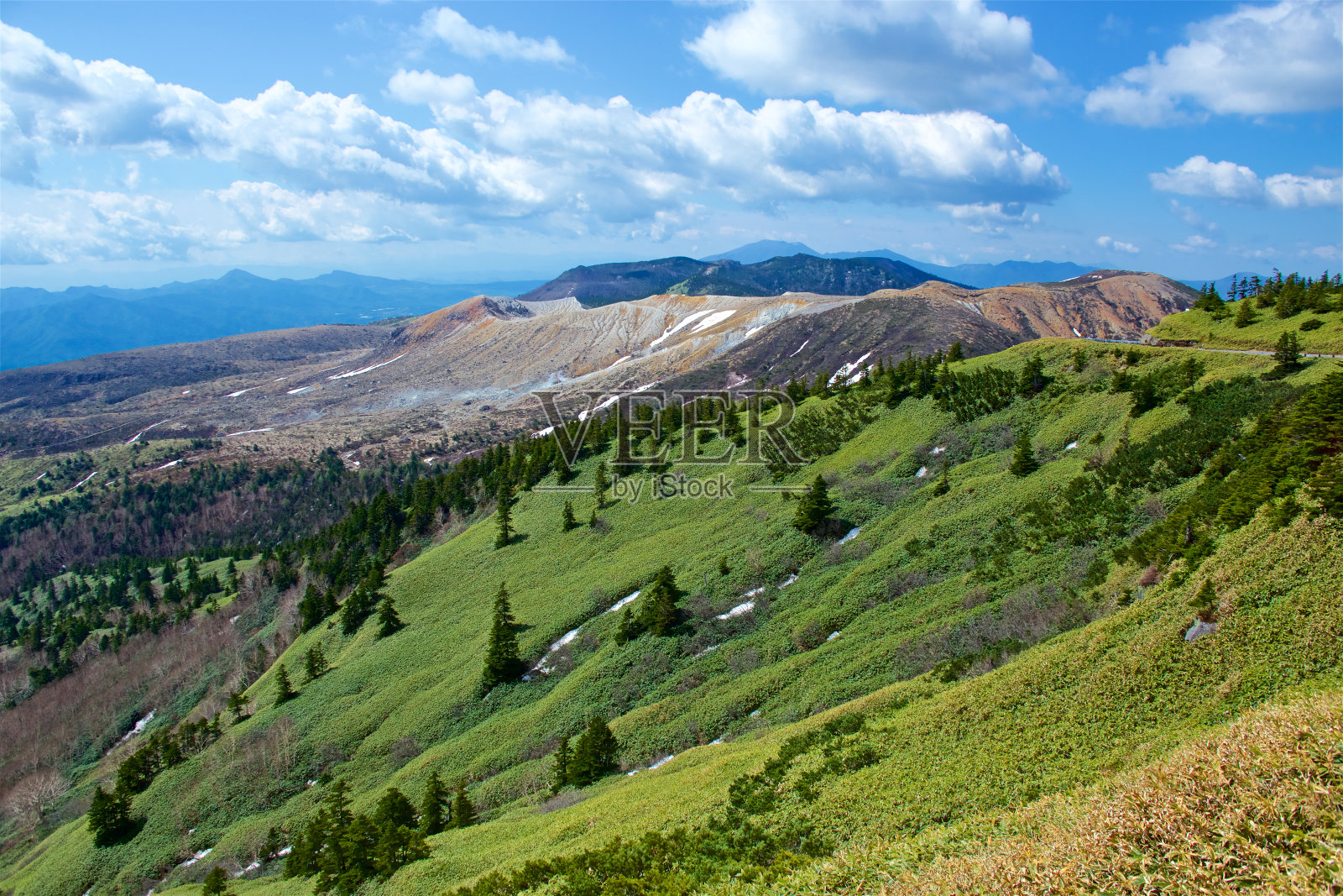 日本Shibu pass志贺高根的美丽景色。照片摄影图片