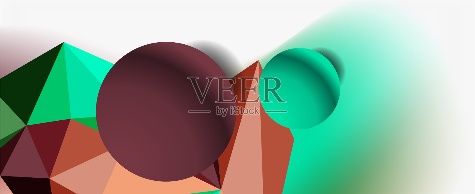 新潮的3d几何构图设计模板插画图片素材