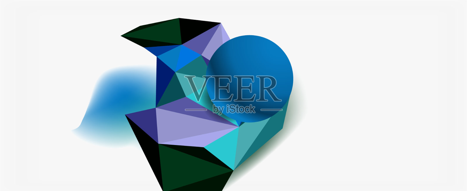 新潮的3d几何构图设计模板插画图片素材