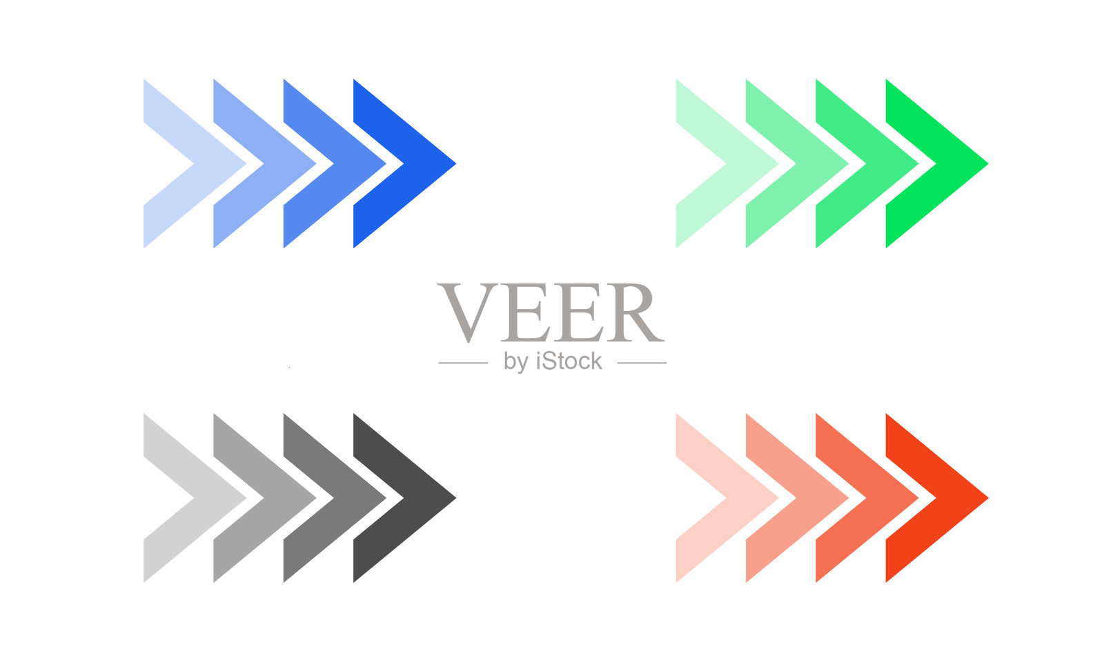 彩色的矢量箭头图标设置设计元素图片