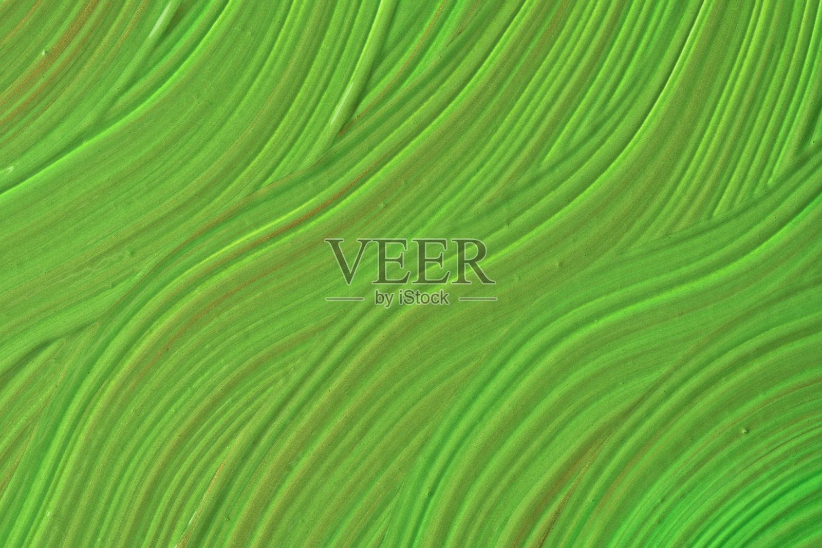 抽象流体艺术背景绿色。液体的大理石。画布上的丙烯酸画，橄榄色渐变。照片摄影图片