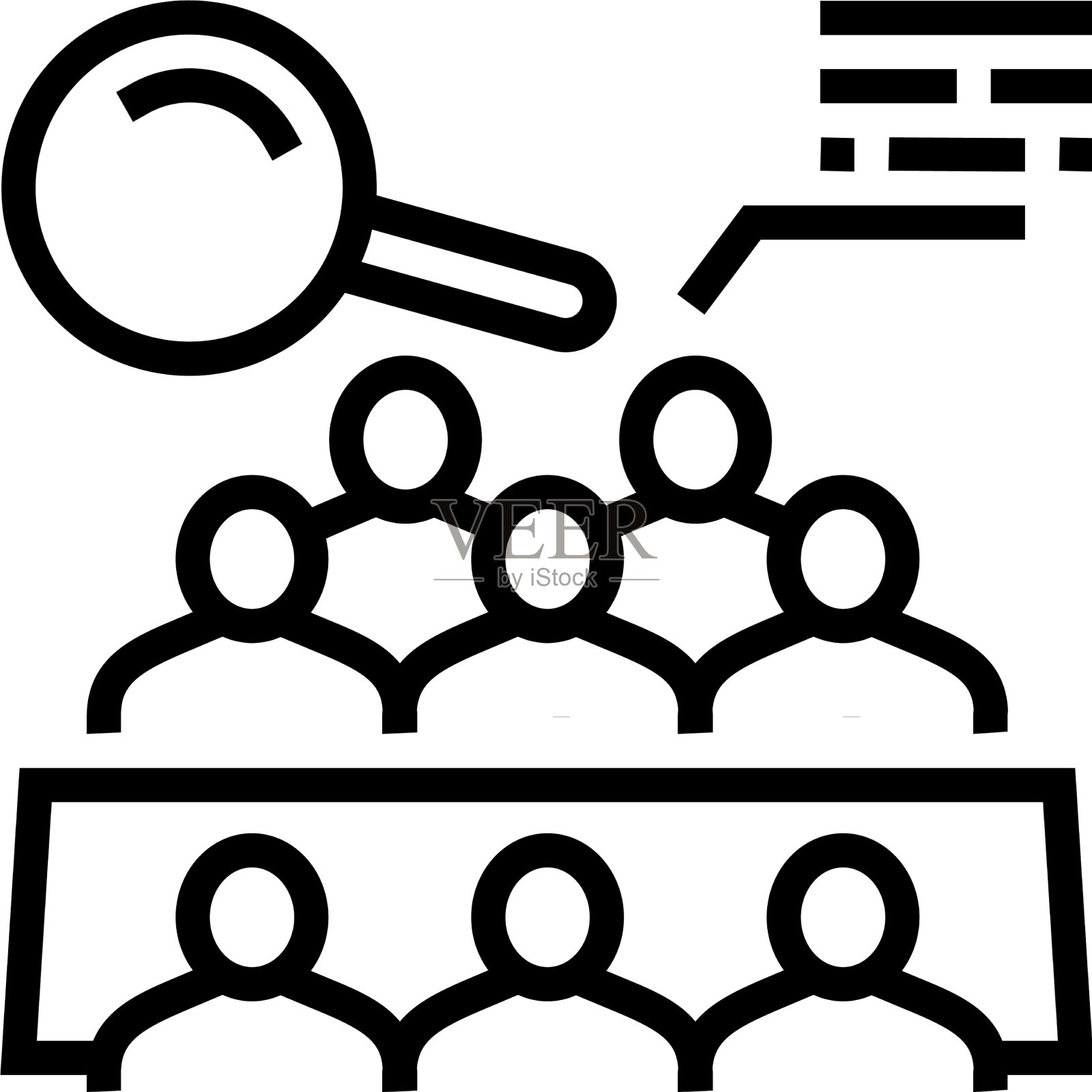 会议股东线图标插画图片素材