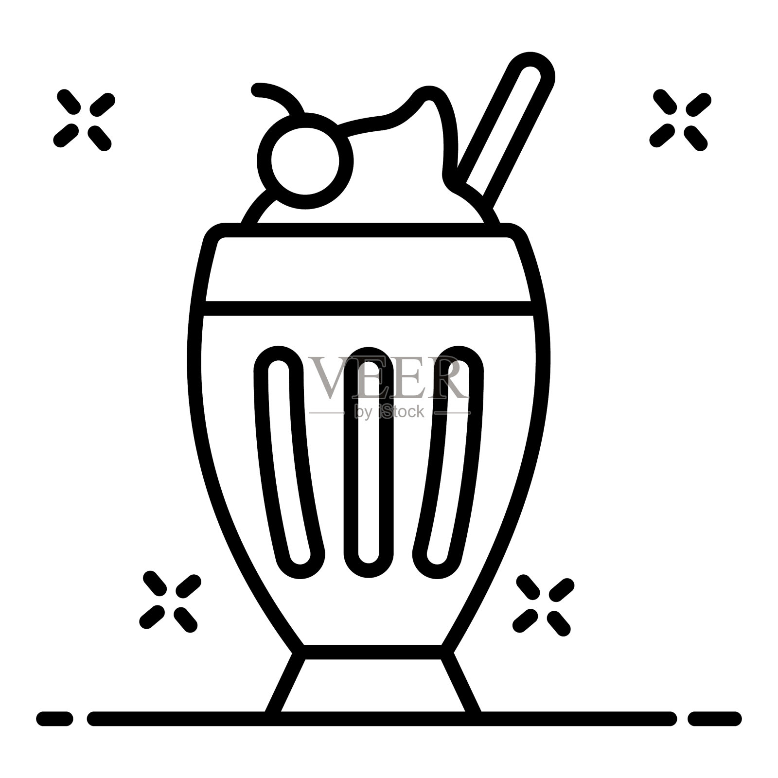 冰淇淋摇插画图片素材