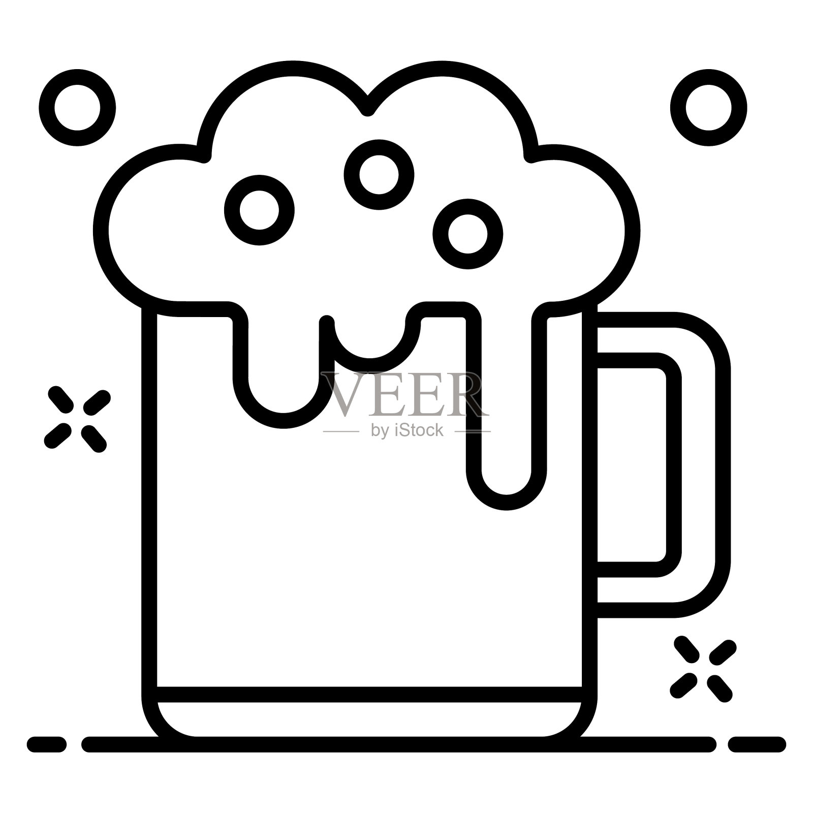 啤酒杯插画图片素材