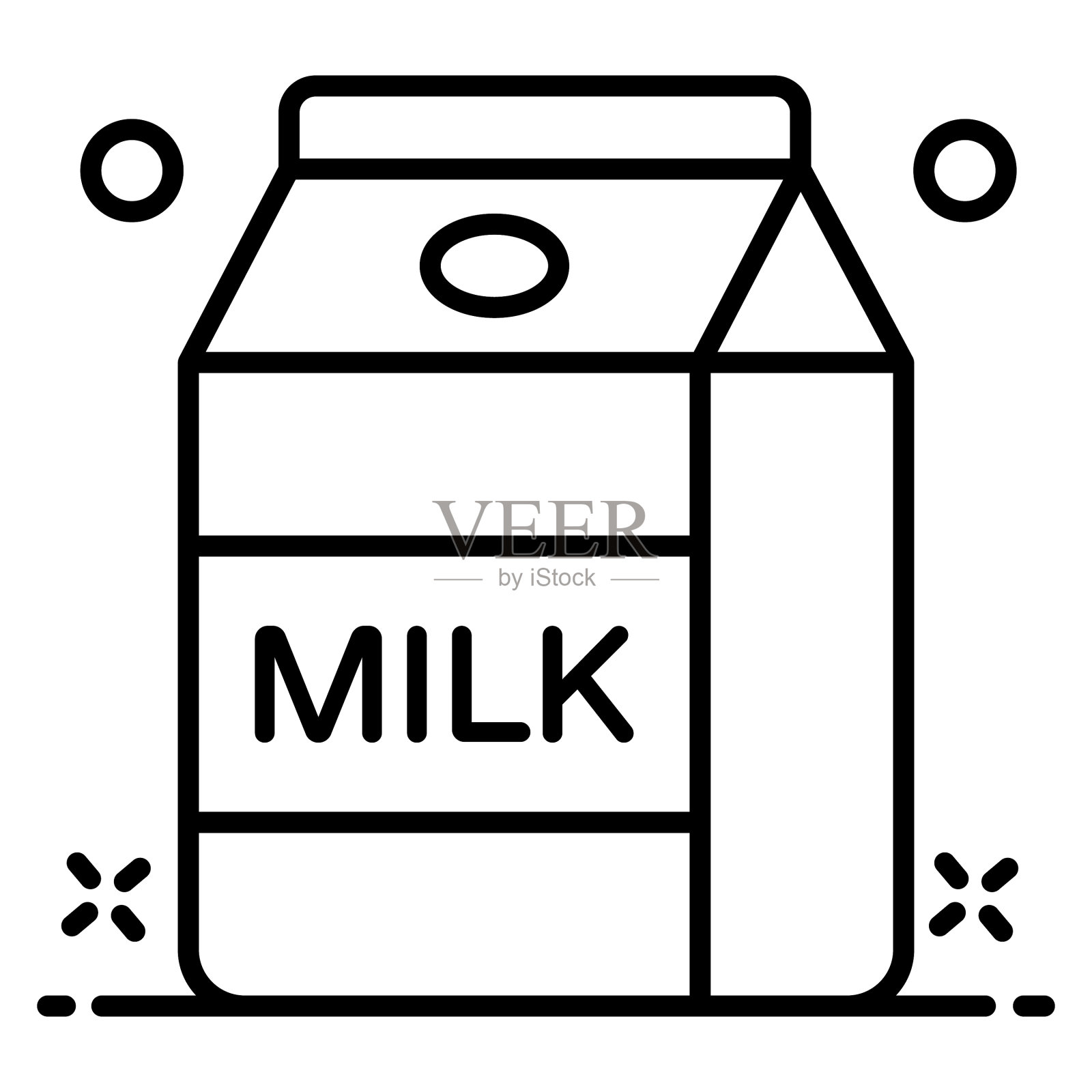 牛奶容器插画图片素材