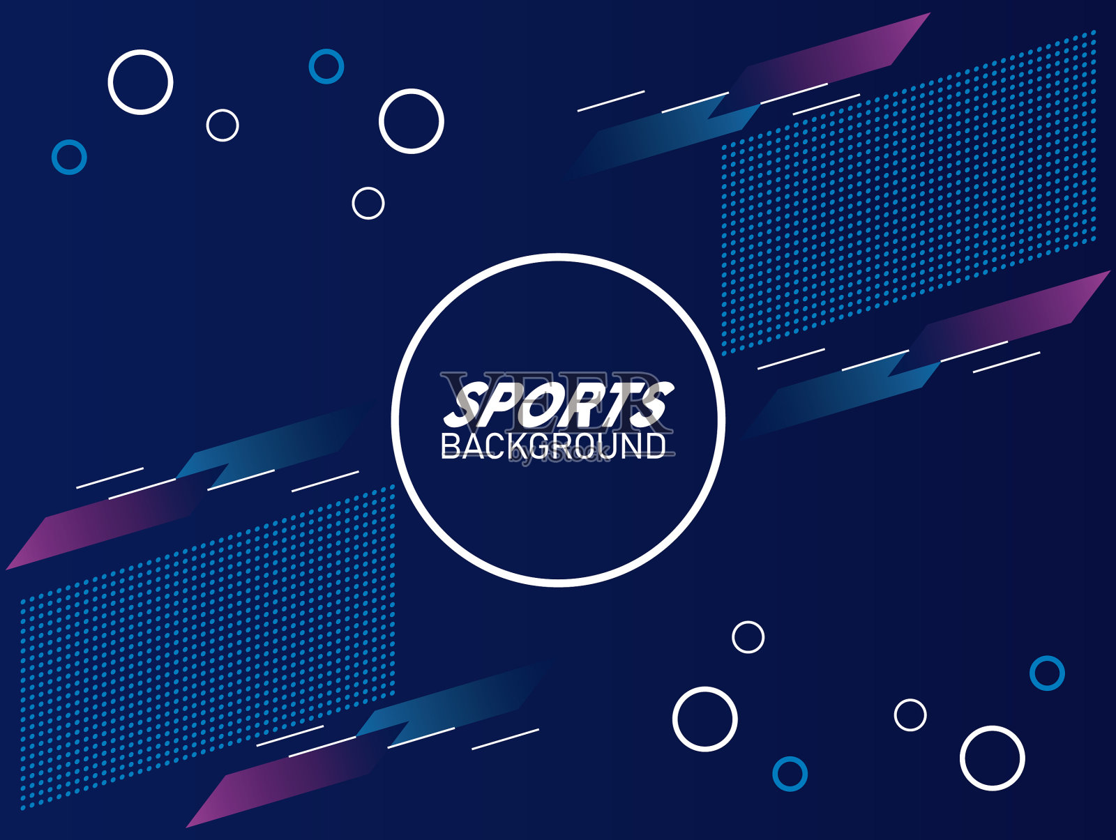 紫色和蓝色运动背景与字母插画图片素材