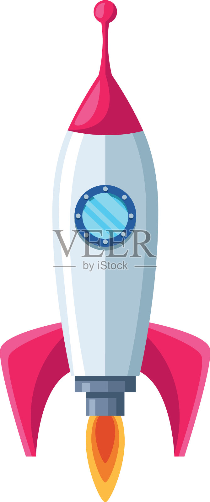 火箭发射空间孤立图标插画图片素材