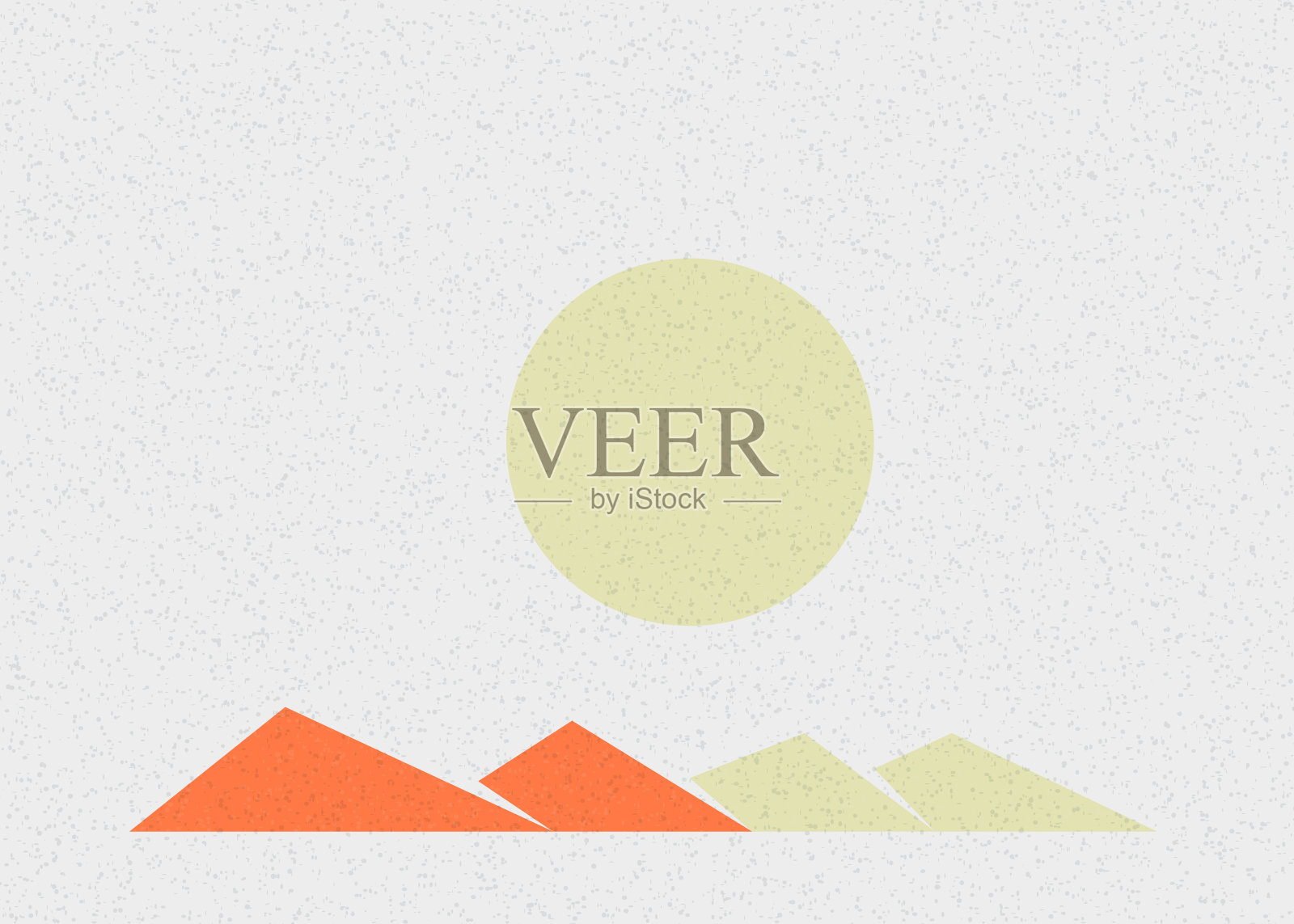 几何山脉剪影生成艺术海报插图插画图片素材