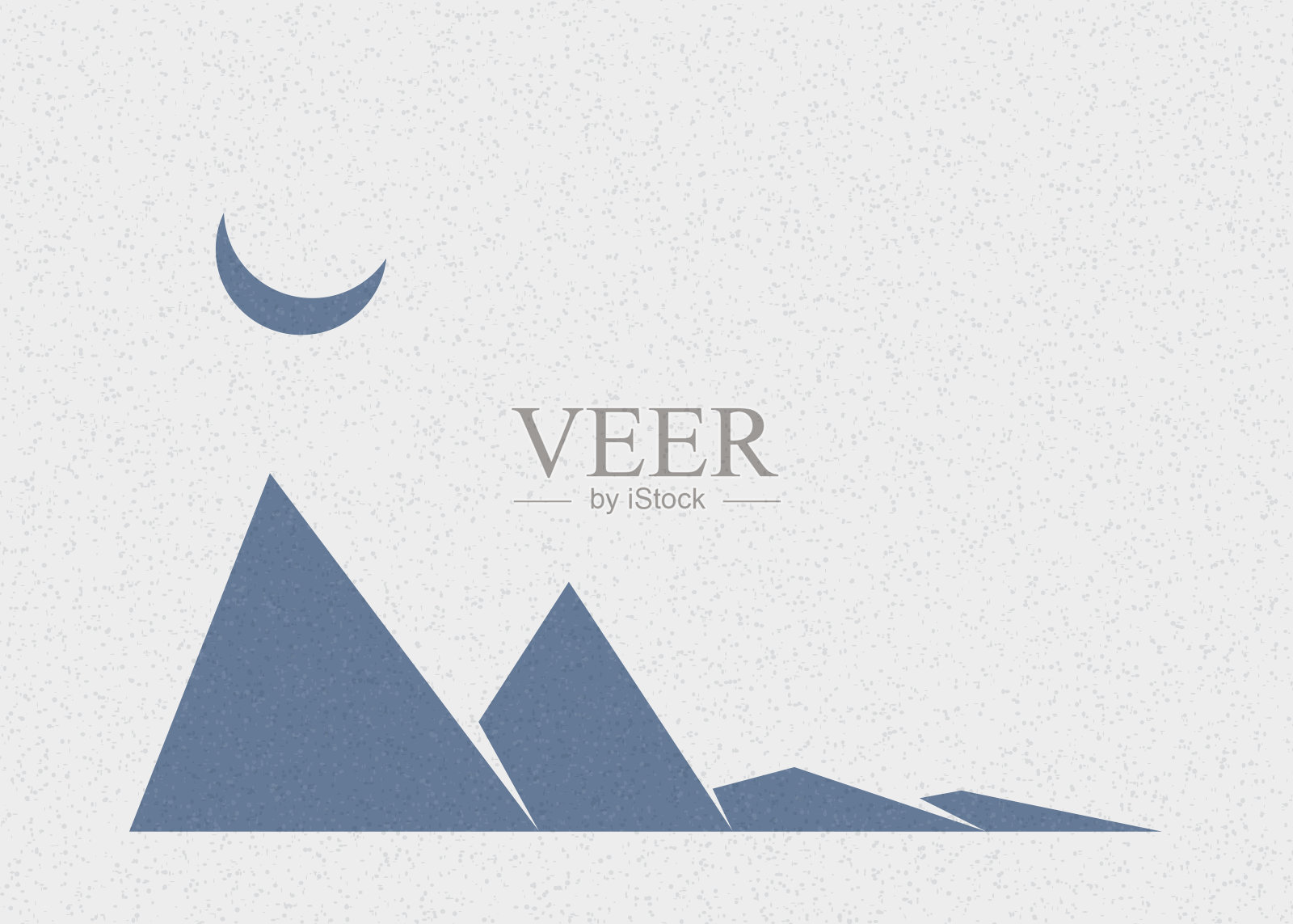 几何山脉剪影生成艺术海报插图插画图片素材