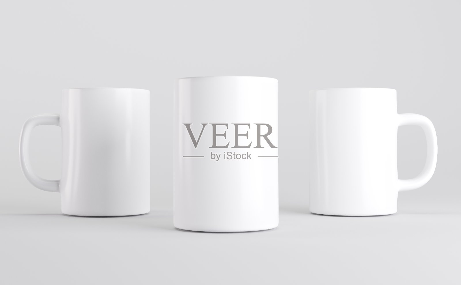 白咖啡杯杯模型3D插图照片摄影图片