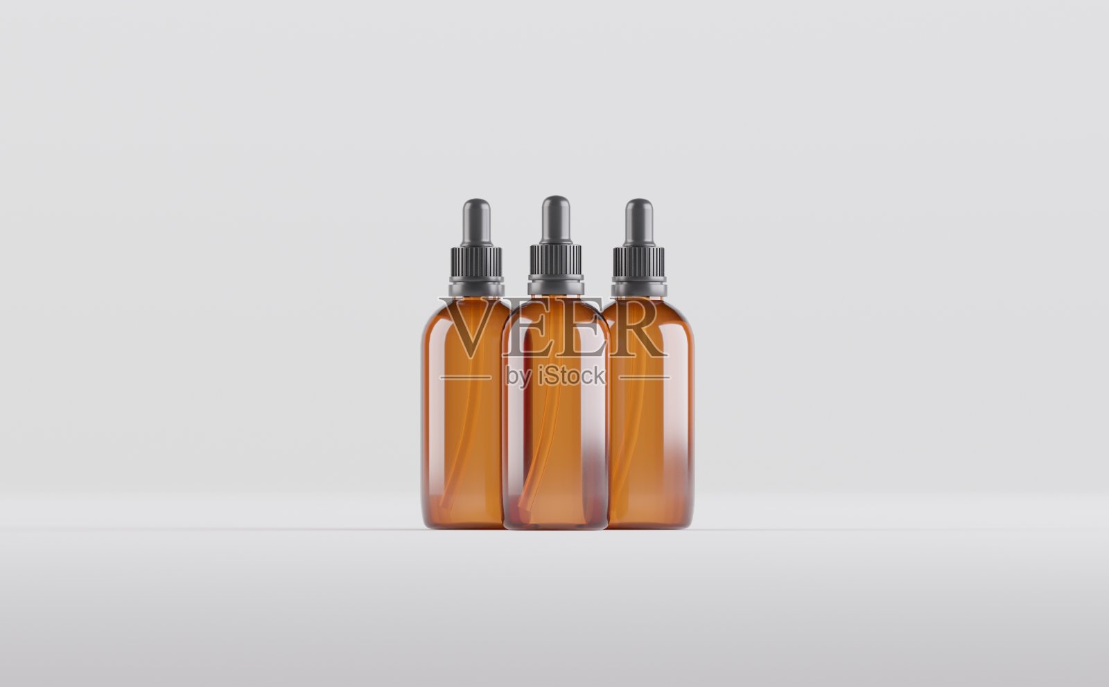 琥珀滴瓶模型3D插图照片摄影图片