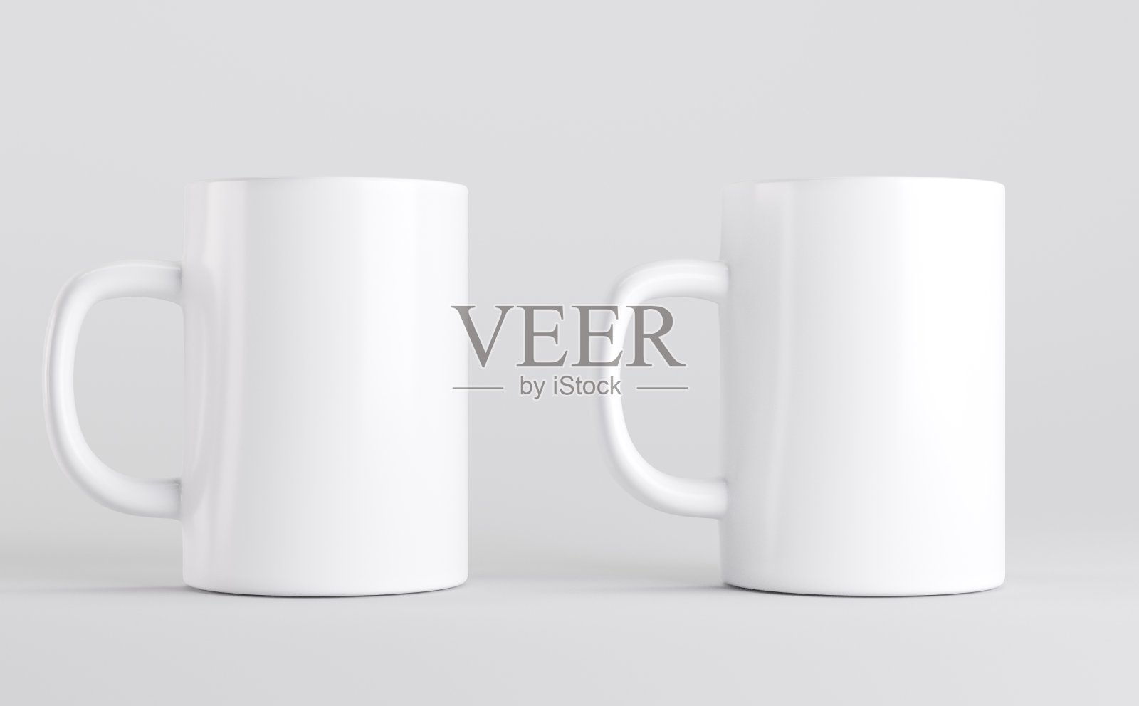 白咖啡杯杯模型3D插图照片摄影图片