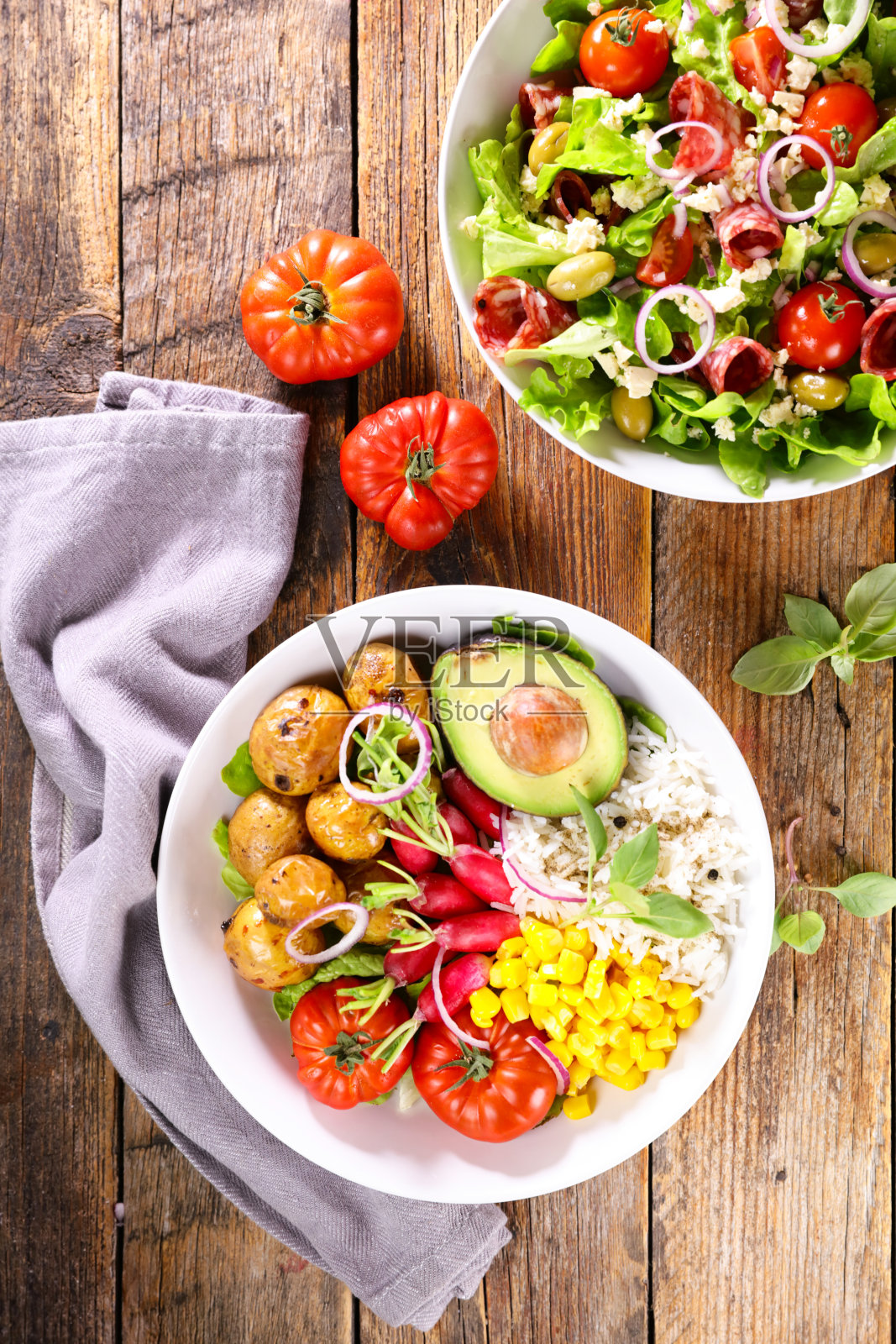 什锦蔬菜沙拉-佛碗照片摄影图片